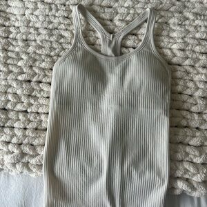 Lululemon ebb to street tank, cream, size 4